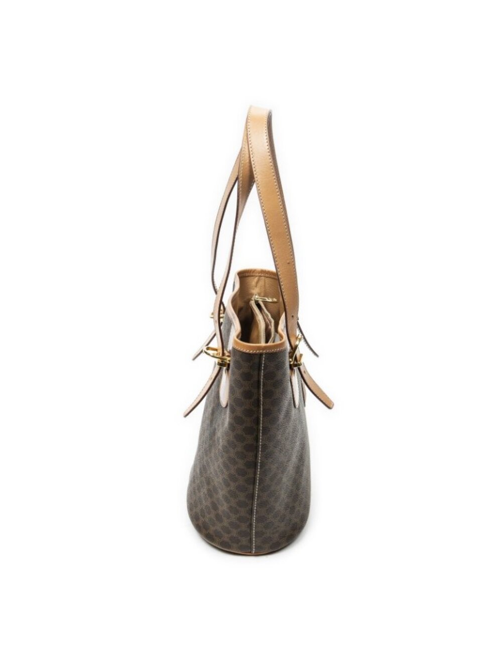 Celine Vintage Bucket Tote Brown Macadam Canvas - Picture 4 of 10